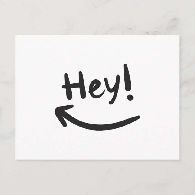 Carte Postale Hey souriant (Devant)