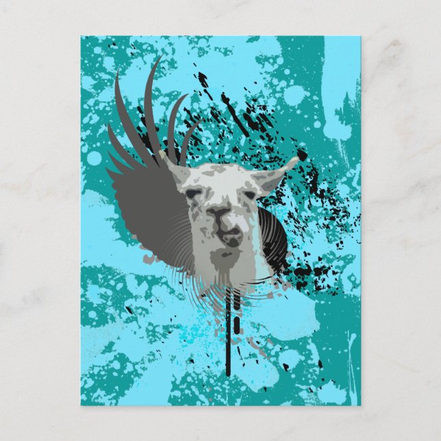 Carte Postale hi-fi llama. (Devant)