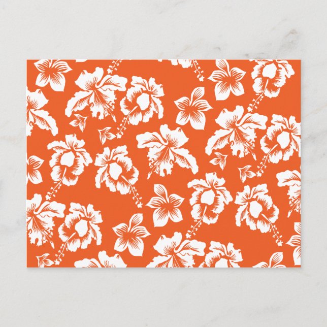 Carte Postale Hibiscus d'Hawaï orange (Devant)