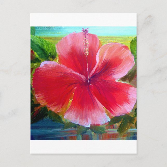Carte Postale Hibiscus Flower Art (Devant)