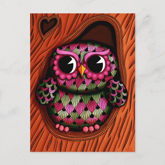 Carte postale Hibou (Devant)