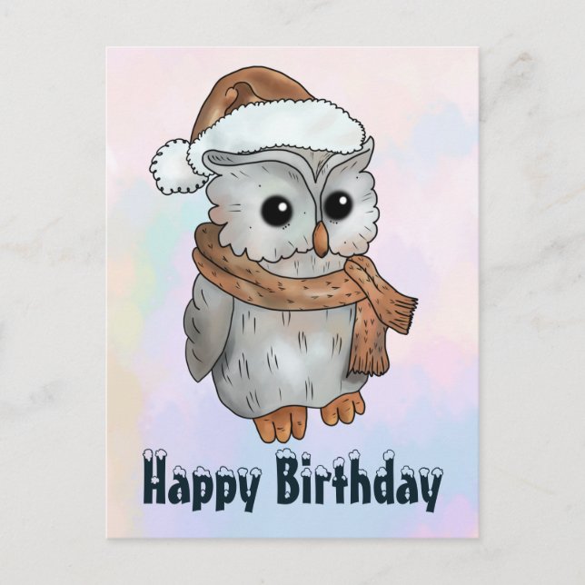 Carte Postale Hibou (Devant)