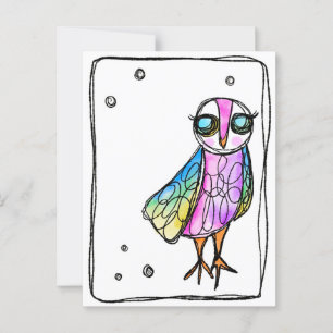 Carte Postale Hibou