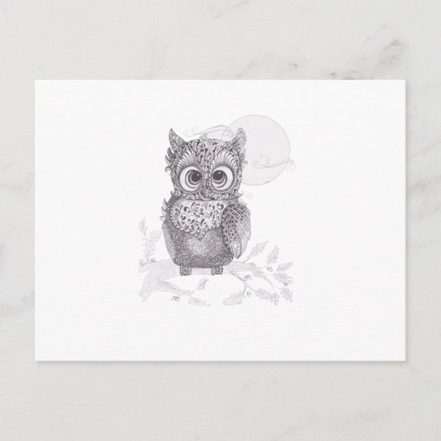 Carte Postale Hibou (Devant)