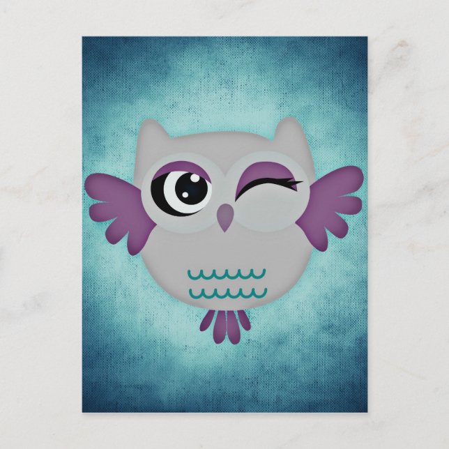 Carte Postale hibou (Devant)