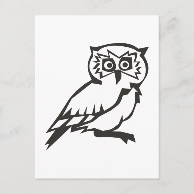 Carte Postale Hibou (Devant)