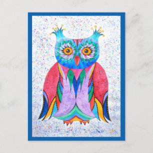 Carte postale hibou