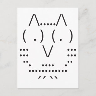 Carte Postale Hibou Ascii