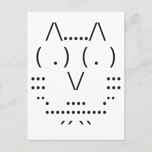 Carte Postale Hibou Ascii (Devant)