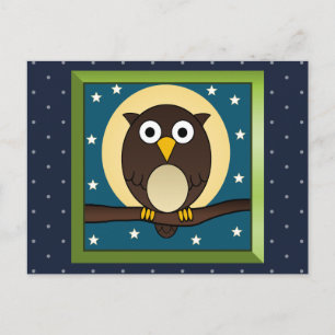 Carte Postale Hibou brun nocturne