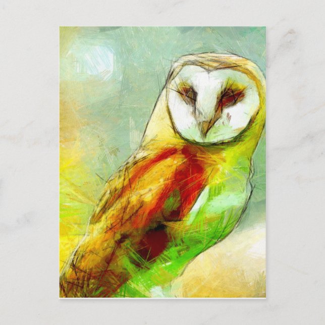 Carte Postale Hibou de gardien (Devant)