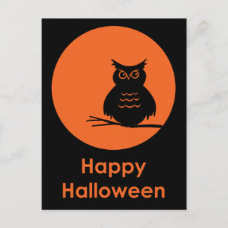 Carte Postale Hibou d'Halloween