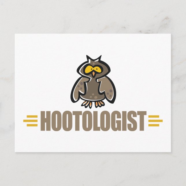 Carte Postale Hibou Drôle (Devant)