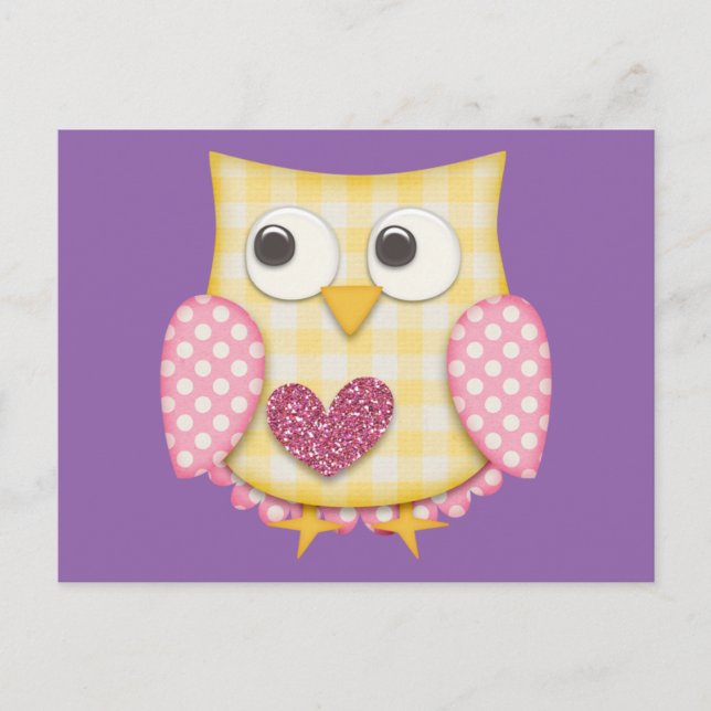 Carte Postale Hibou mignon (Devant)