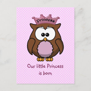 Carte Postale Hibou princesse