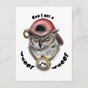 Carte Postale hibou rap