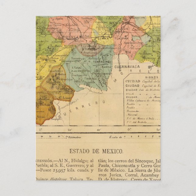 Carte Postale Hidalgo, Mexique (Devant)