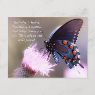 Carte Postale Hier, c'est l'histoire. Demain est un mystère. Et