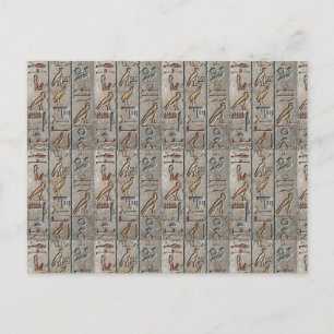 Carte Postale Hiéroglyphe Ancien Égypte Langue Texte Gravé