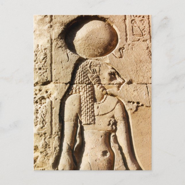 Carte Postale Hiéroglyphe de la lionne Sekhmet (Devant)