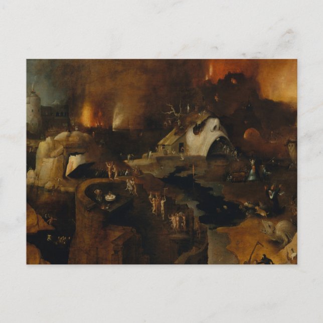 Carte Postale Hieronymus Bosch - Christ Descente En Enfer (Devant)