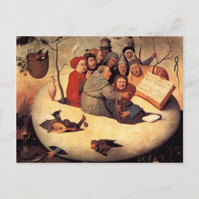 Carte Postale Hieronymus Bosch - Le concert dans l'oeuf (Devant)