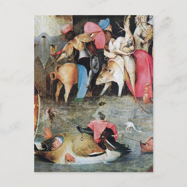 Carte Postale Hieronymus Bosch peinture art (Devant)