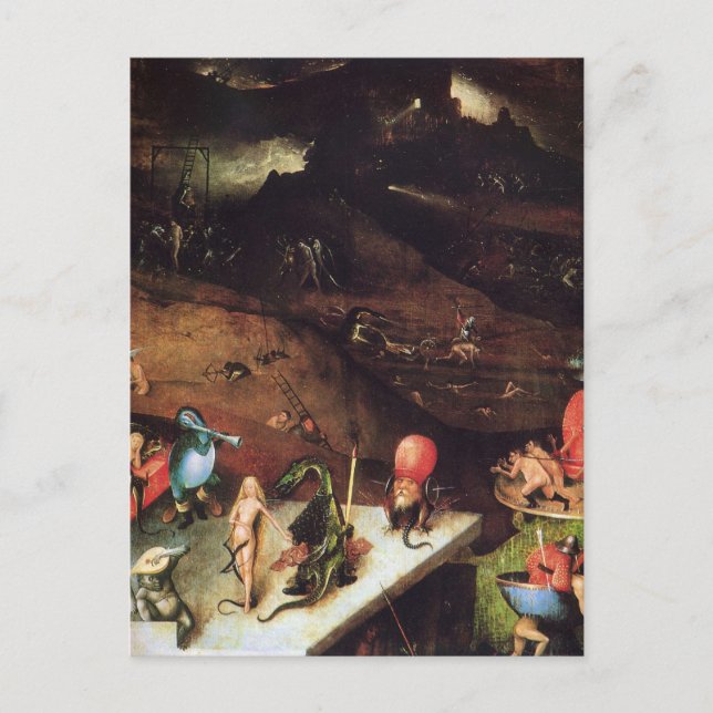 Carte Postale Hieronymus Bosch peinture art (Devant)