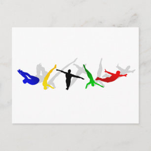 Carte Postale High Divers High Diving Springboard Plate-forme sp