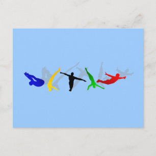 Carte Postale High Divers High Diving Springboard Plate-forme sp
