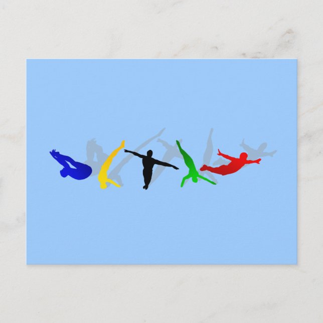 Carte Postale High Divers High Diving Springboard Plate-forme sp (Devant)