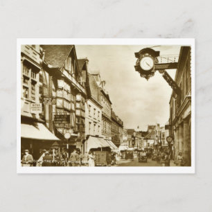 Carte Postale High St, Winchester, Angleterre Vintage