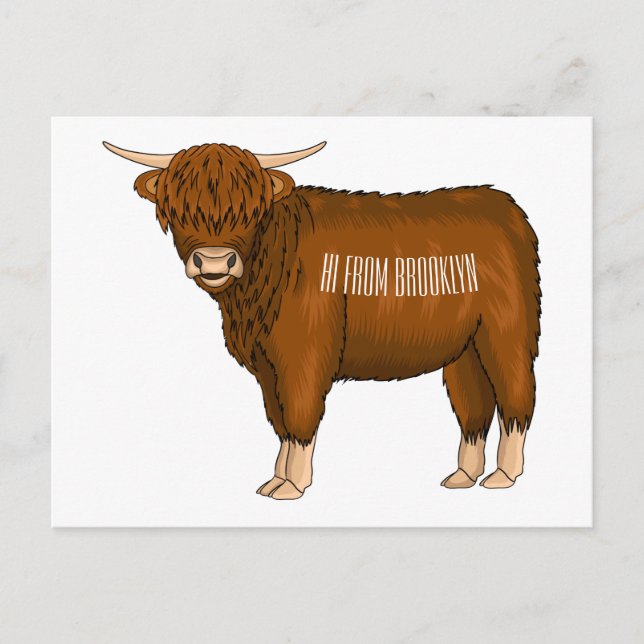 Carte Postale Highland cow (Devant)