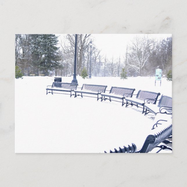 Carte Postale Highland Park en hiver (Devant)
