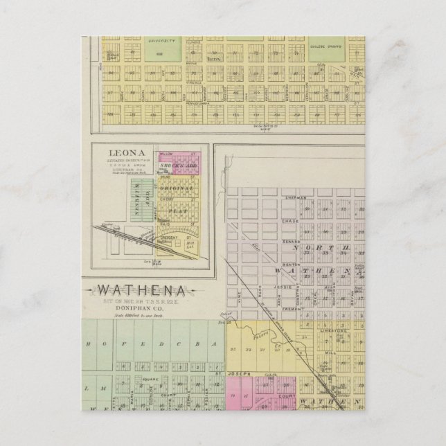 Carte Postale Highland, Wathena, Eagle Springs, Kansas (Devant)