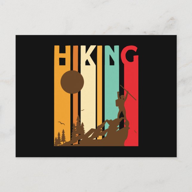 Carte Postale Hiking Retro Hiking (Devant)