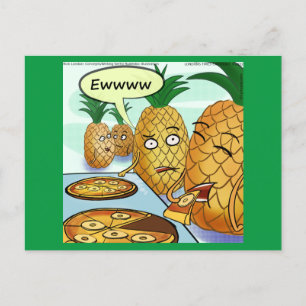 Carte postale hilarante LTCartoons Pizza Ananas
