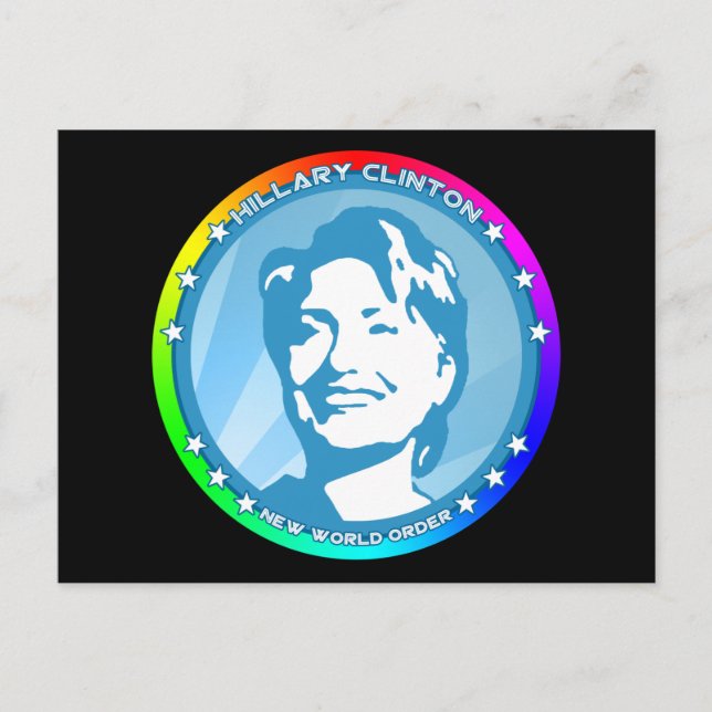 Carte Postale hillary clinton. arc-en-ciel. (Devant)
