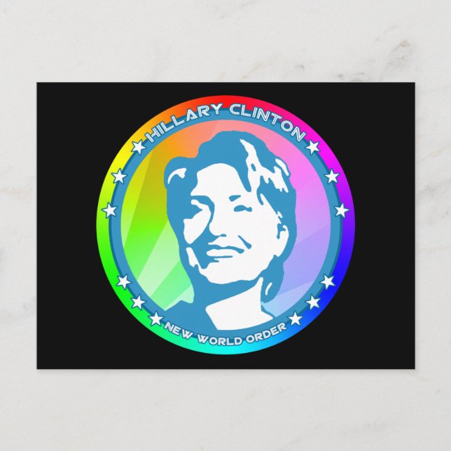 Carte Postale hillary clinton. arc-en-ciel. (Devant)