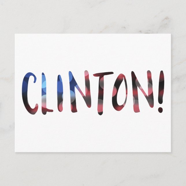 Carte Postale Hillary Clinton bokeh (Devant)