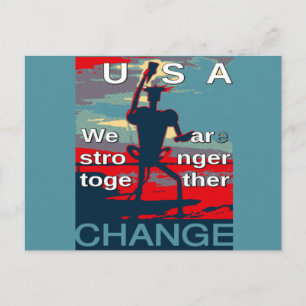 Carte Postale Hillary Clinton latest campaign slogan for 2016