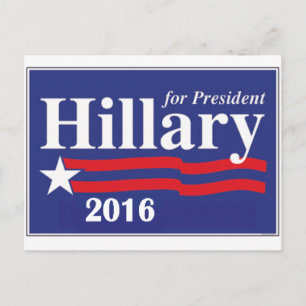 Carte Postale Hillary Clinton pour le président 2016