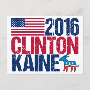 Carte Postale Hillary Clinton Tim Kaine 2016
