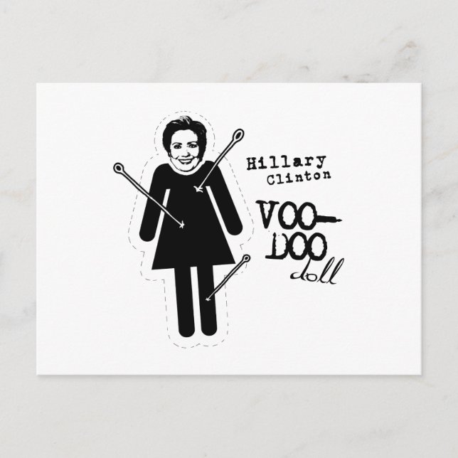 Carte Postale Hillary Clinton VooDoo Doll (Devant)