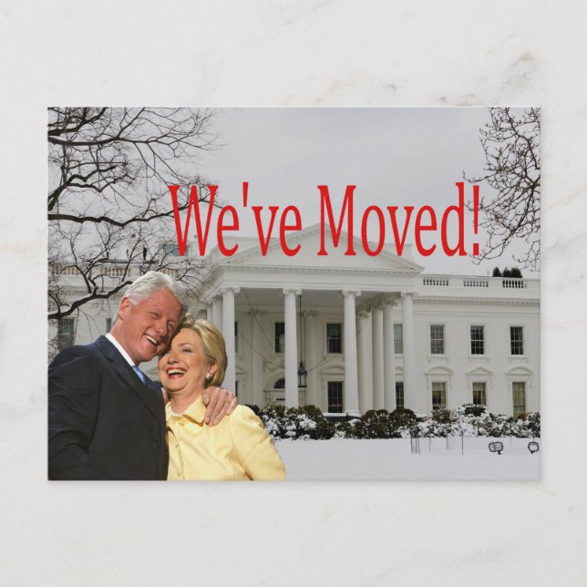 Carte Postale Hillary et Bill New Address Christmas (Devant)
