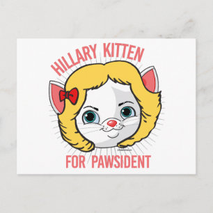 Carte Postale Hillary Kitten pour le président