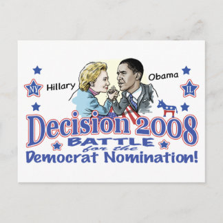 Carte postale Hillary vs Obama 