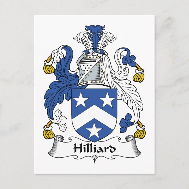 Carte Postale Hilliard Family Crest (Devant)