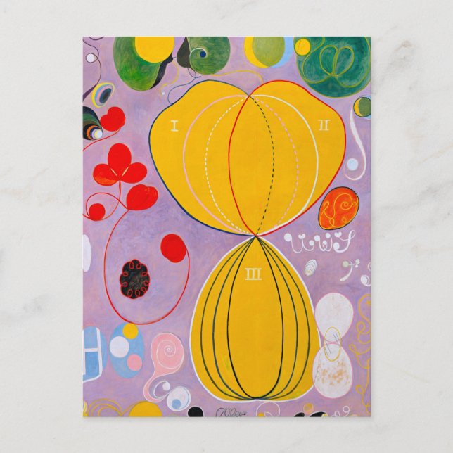 Carte Postale Hilma af Klint - Le dix plus grand n° 7 (Devant)