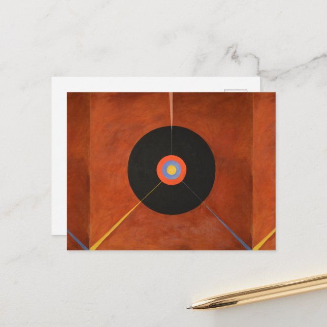 Carte Postale Hilma Af Klint, Le Swan No.18, Art Abstrait (Devant/Arrière en situation)